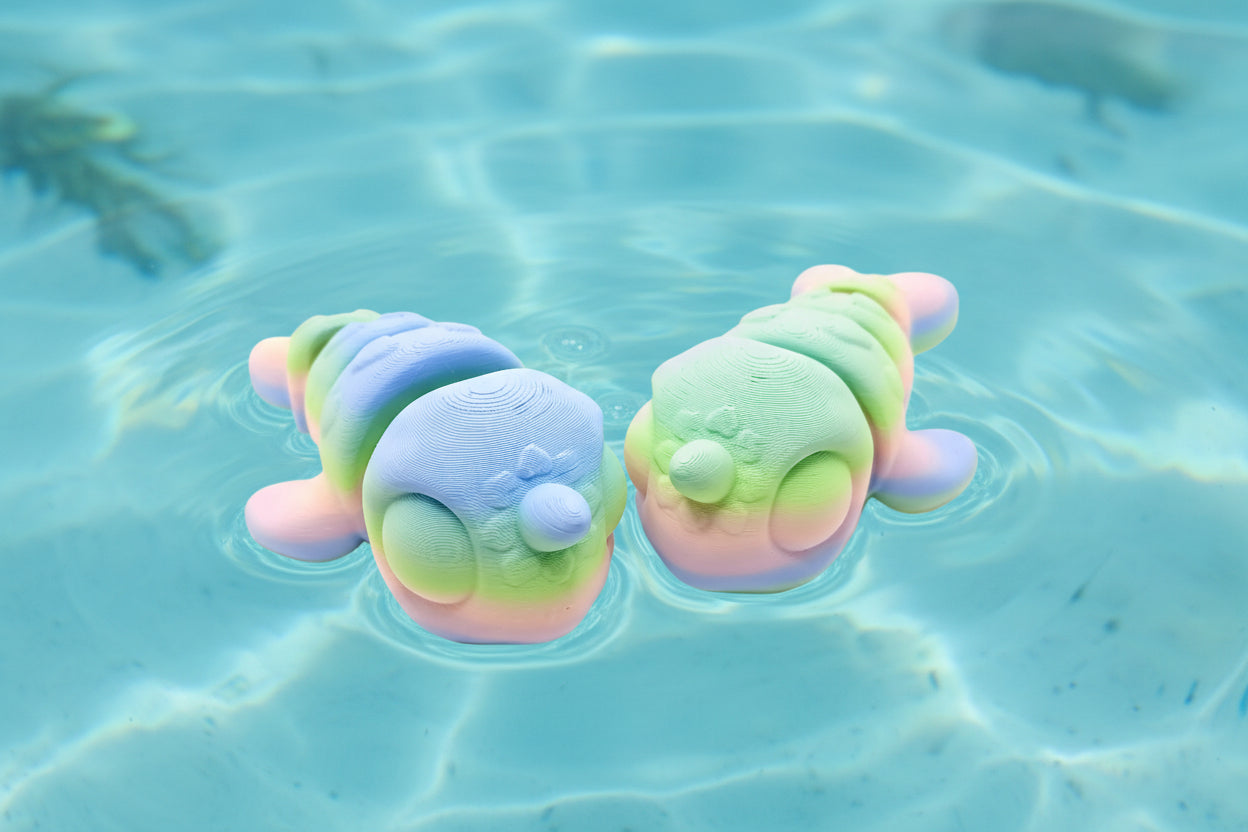 Valentines day sea creatures 3d printed Matte rainbow