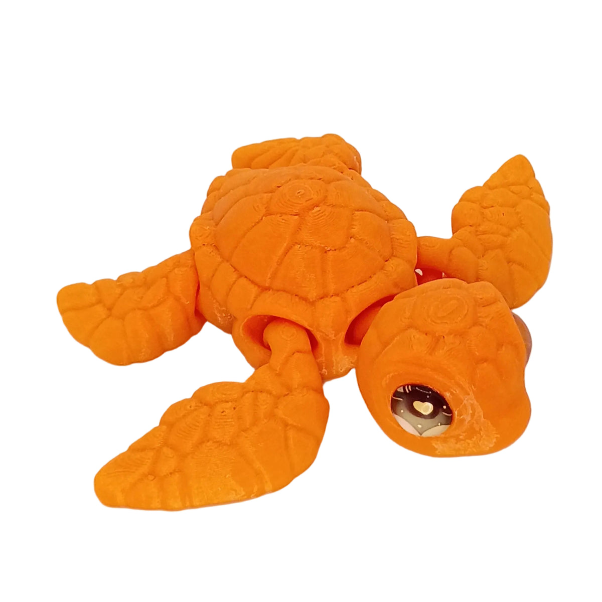 4" Seaturtle with glass eyes 3d printed