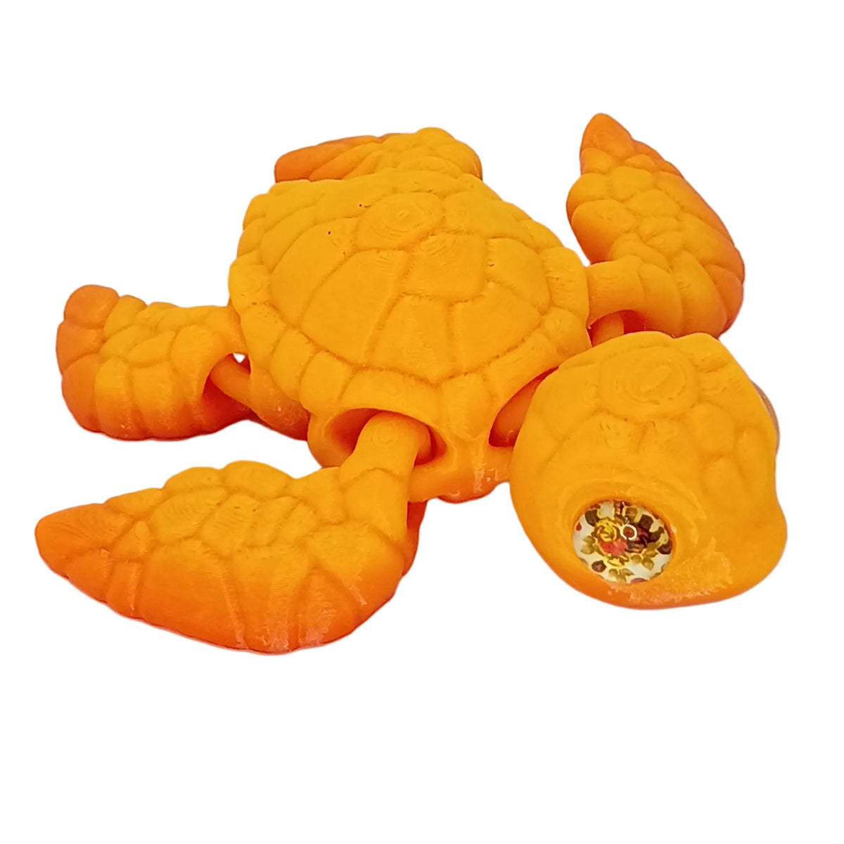 4" Seaturtle with glass eyes 3d printed
