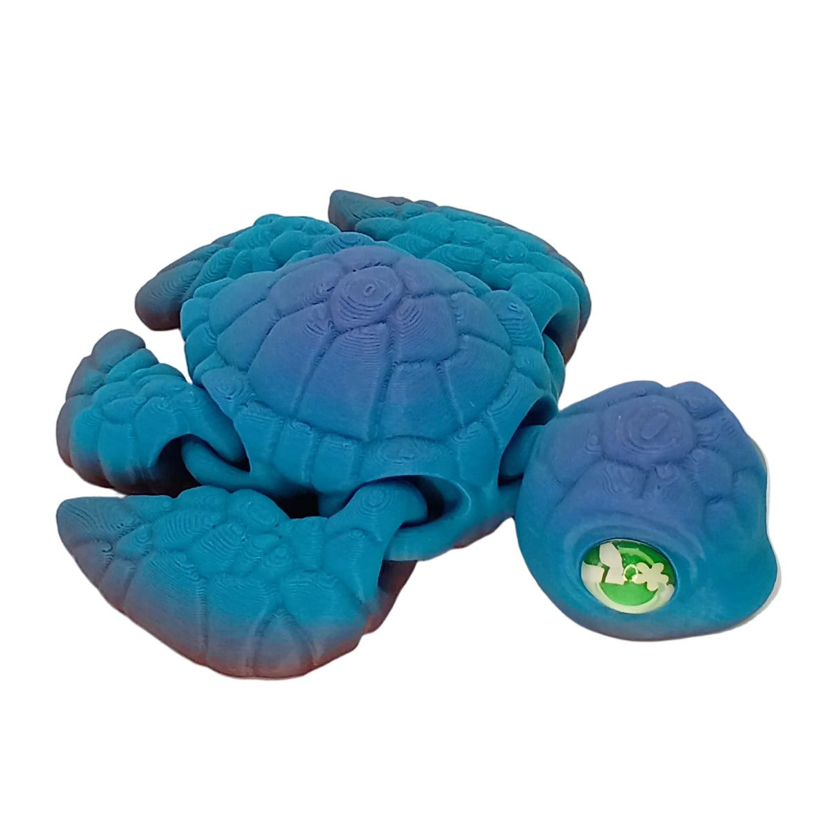 4" Seaturtle with glass eyes 3d printed