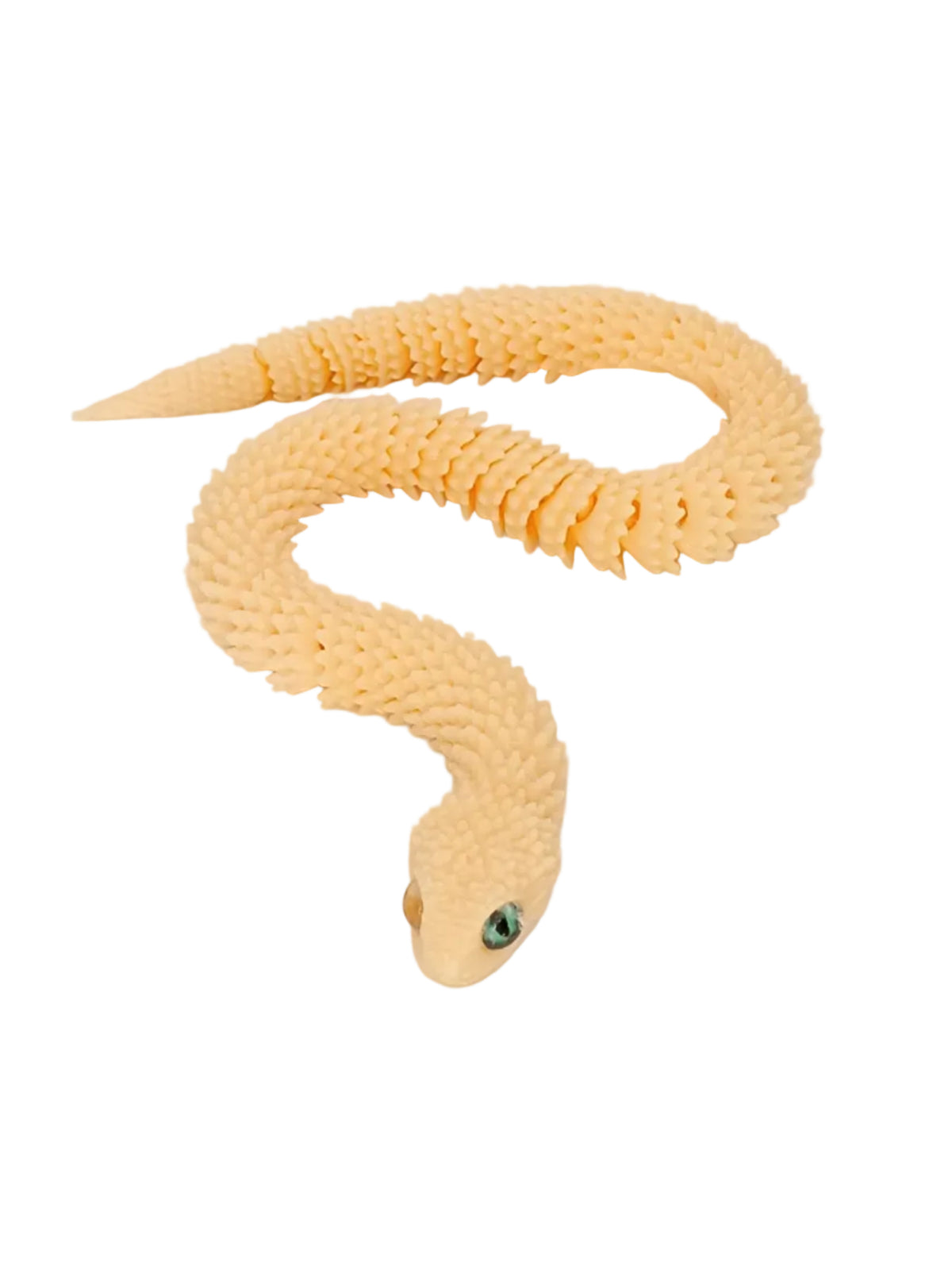 11.5" Articulated Snake with Glass eyes 3d printed. (Eye color may vary)