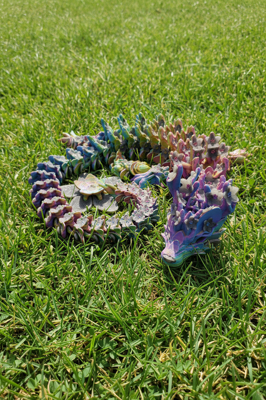 18" Cherry blossom dragon with glow in the dark flowers