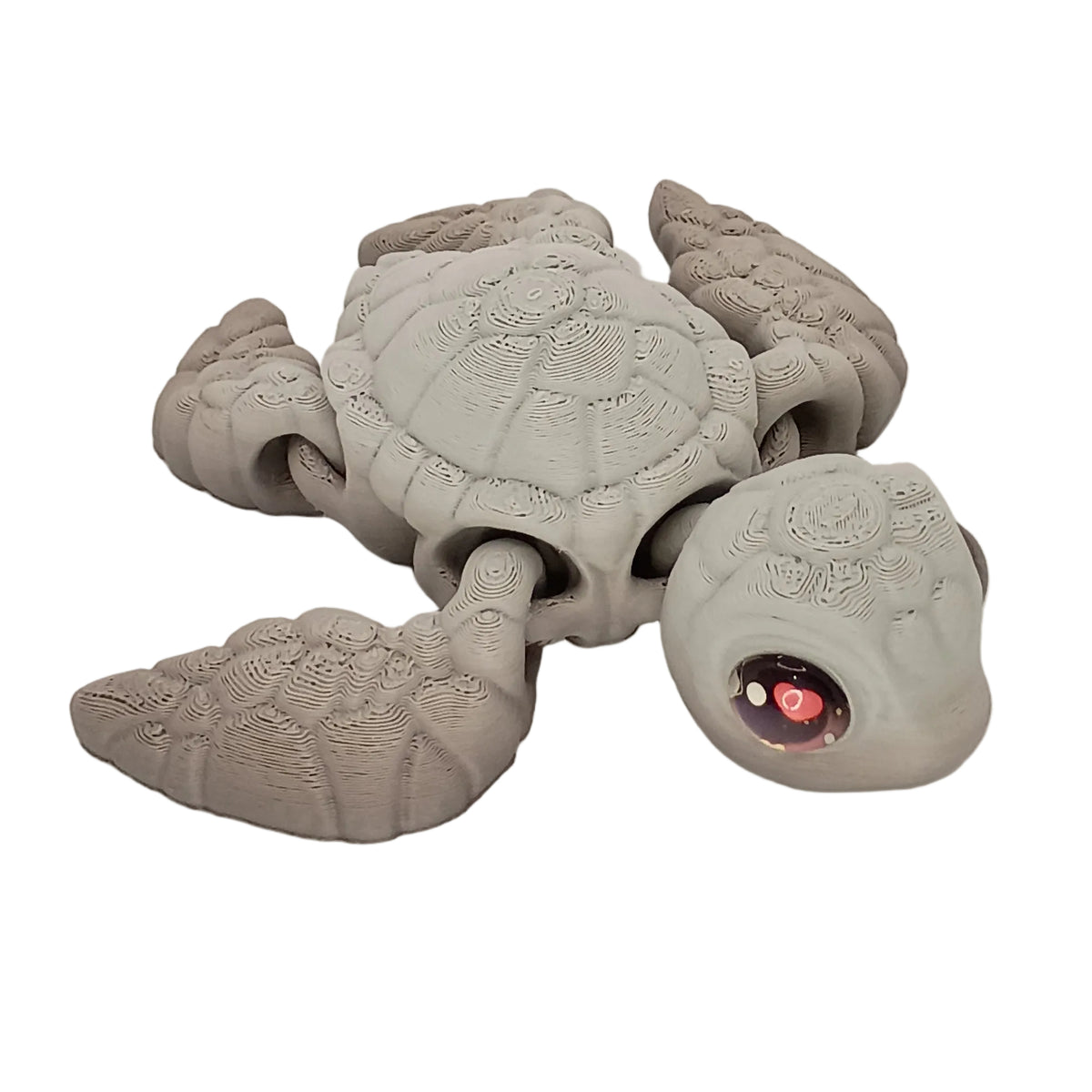 4" Seaturtle with glass eyes 3d printed