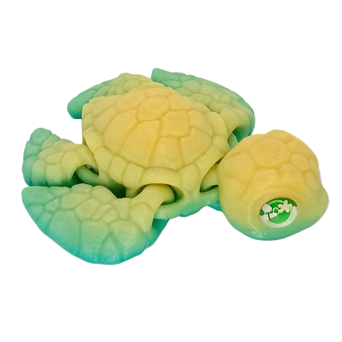 4" Seaturtle with glass eyes 3d printed