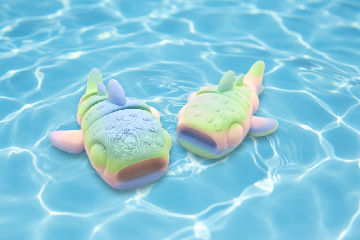 Valentines day sea creatures 3d printed Matte rainbow