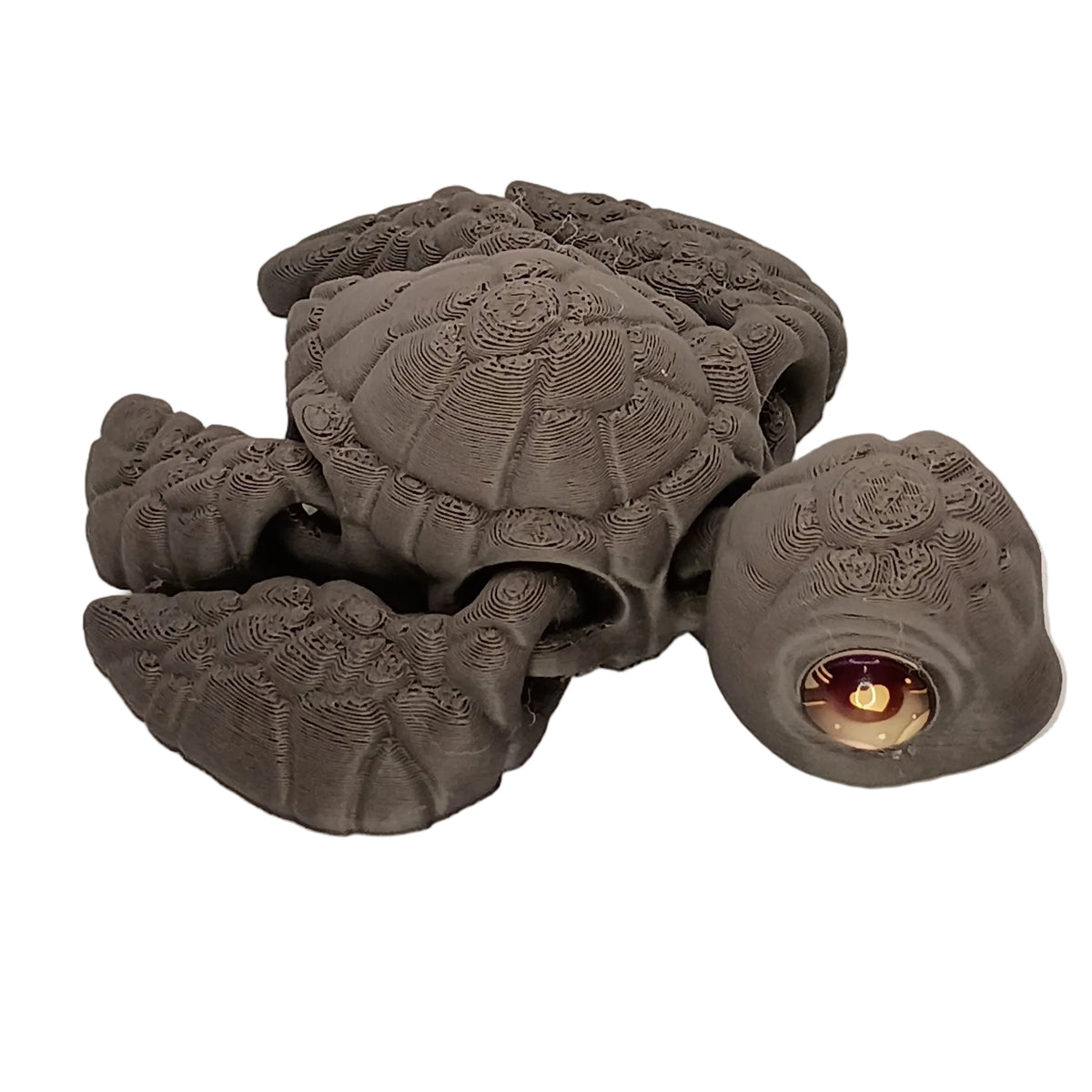 4" Seaturtle with glass eyes 3d printed